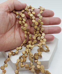 Hindistan Cevizi Kabuğu Ahşap Dizi Yassı Pul Kesim 8*3mm (63882)