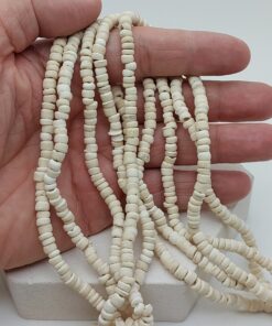 Hindistan Cevizi Kabuğu Ahşap Dizi Rondela Kesim Beyaz Renk 5*3mm (63874)
