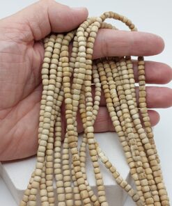 Hindistan Cevizi Kabuğu Ahşap Dizi Krem Renk 5*4mm (63886)