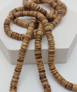 Hindistan Cevizi Kabuğu Ahşap Dizi Rondela Kesim 8*3mm (63868)