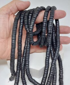 Hindistan Cevizi Kabuğu Ahşap Dizi Rondela Kesim Siyah Renk 8,5*4mm (63864)